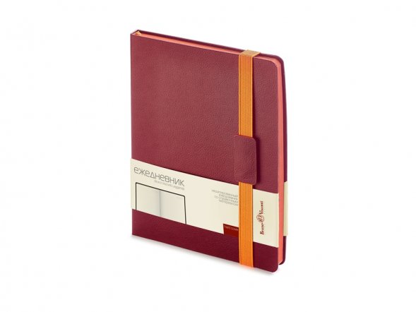 Ежедневник В5 недатированный Leggenda, бордовый 
