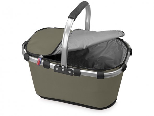 Изотермическая сумка-холодильник FROST складная с алюминиевой рамой, серый 