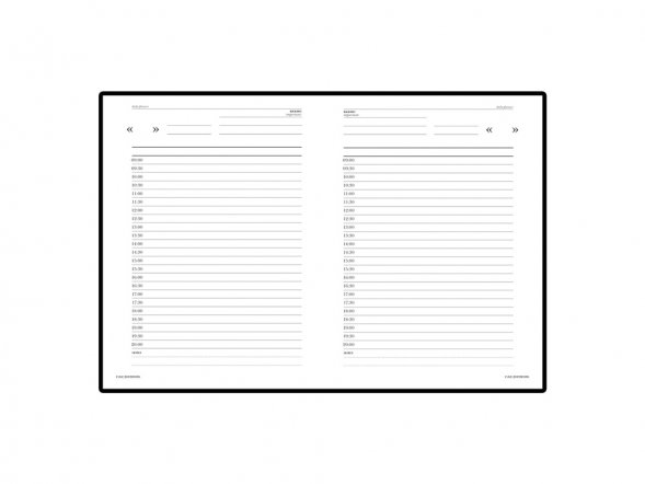 Ежедневник А6 недатированный Бумвинил, черный 