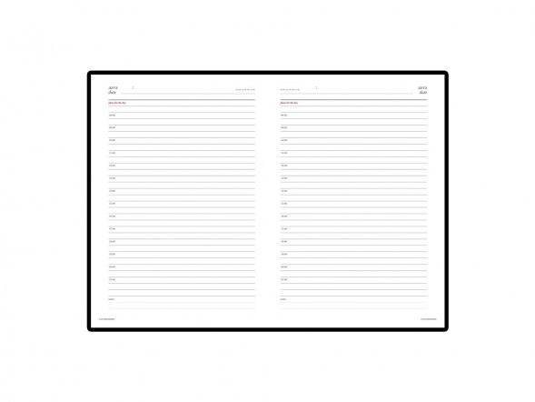 Ежедневник А5 недатированный Leader, красный 