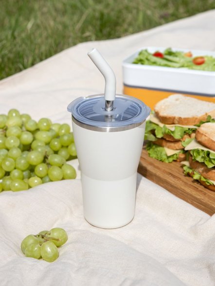 Термостакан Sapporo без логотипа, белый 