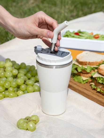 Термостакан Sapporo без логотипа, белый 