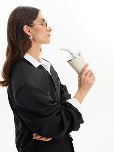 Термостакан Sapporo без логотипа, белый 