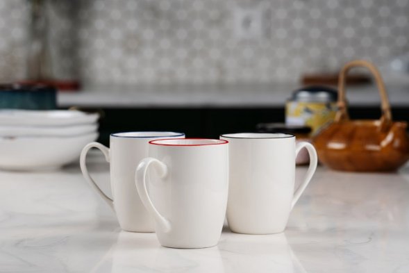 Кружка Simmy, белая с синим 