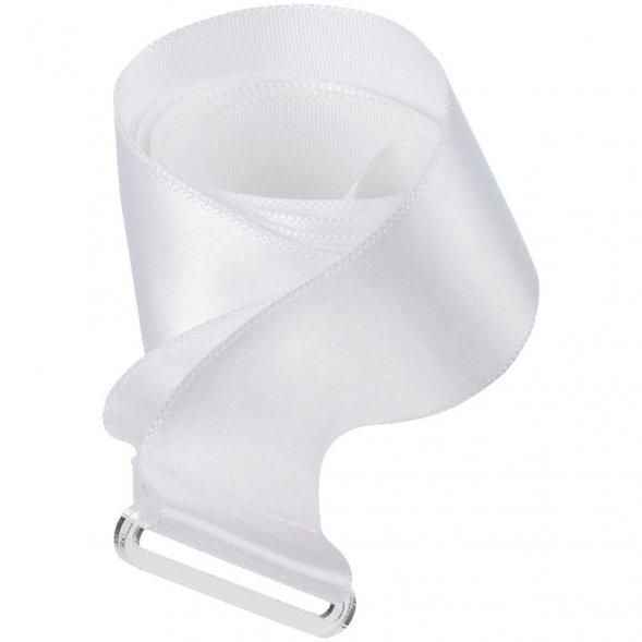 Лента для медали с пряжкой Ribbon, белая 