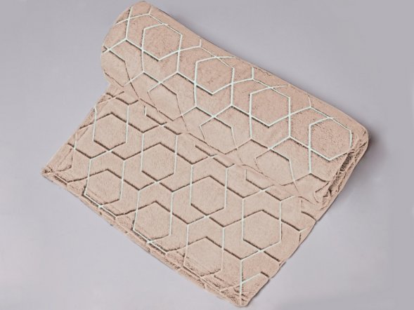 Светящийся в темноте плед Lattice бежевый 