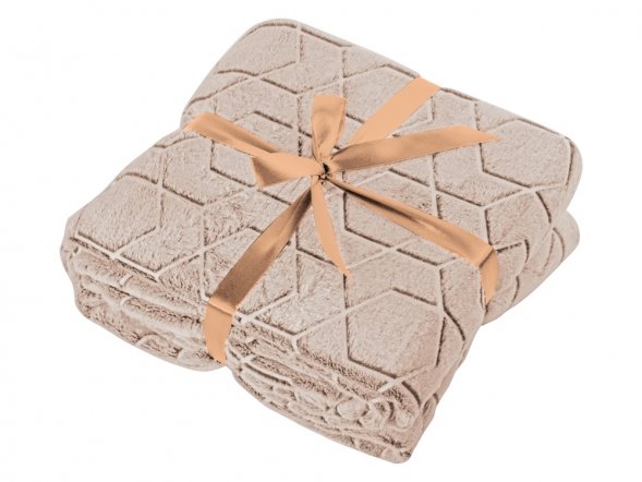 Светящийся в темноте плед Lattice бежевый 