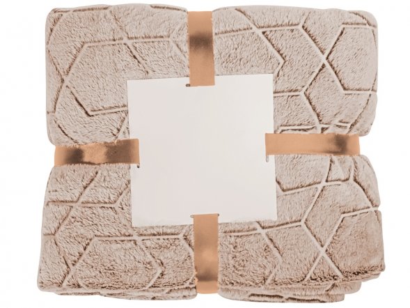 Светящийся в темноте плед Lattice бежевый 