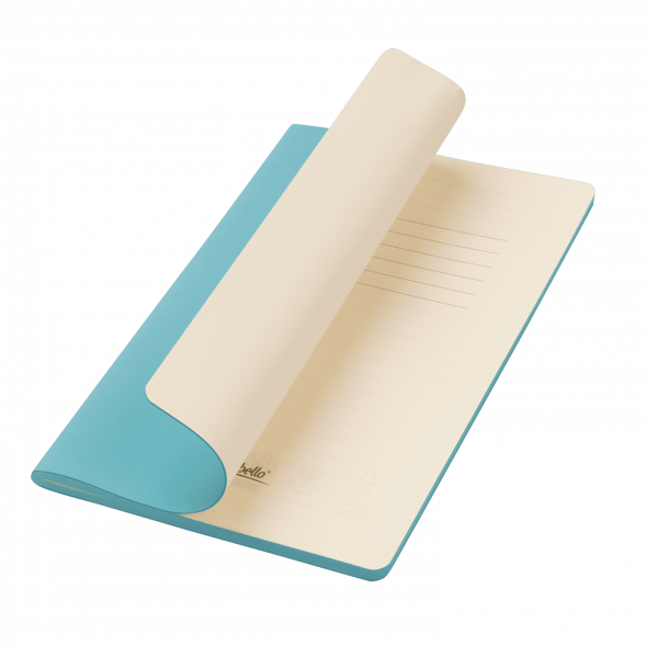 Блокнот Alpha slim, лазурный 