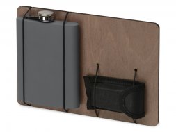 Подарочный набор Путешественник с флягой и мультитулом, серый