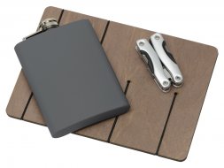 Подарочный набор Путешественник с флягой и мультитулом, серый