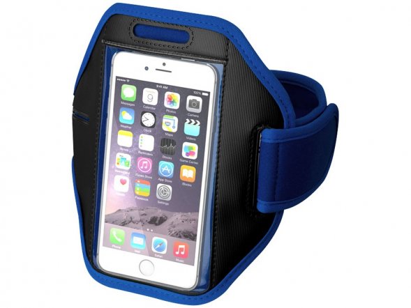 Наручный чехол Gofax для смартфонов с сенсорным экраном, ярко-синий/черный 