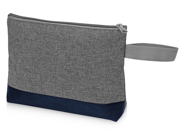 Косметичка двухцветная Trivium, серый/темно-синий 