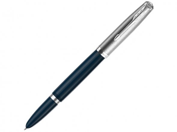Перьевая ручка Parker 51 CORE MIDNIGHT BLUE CT, перо: F, цвет чернил: black, в подарочной упаковке. 