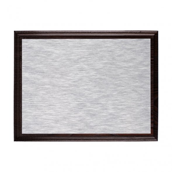 Плакетка Plaque, малая, венге с серебристой пластиной 