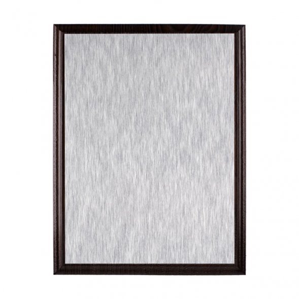 Плакетка Plaque, малая, венге с серебристой пластиной 