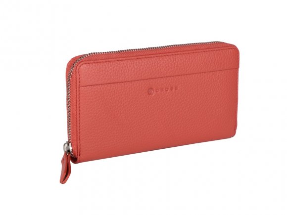 Кошелёк Cross Colors Coral, кожа наппа, фактурная, цвет коралловый 
