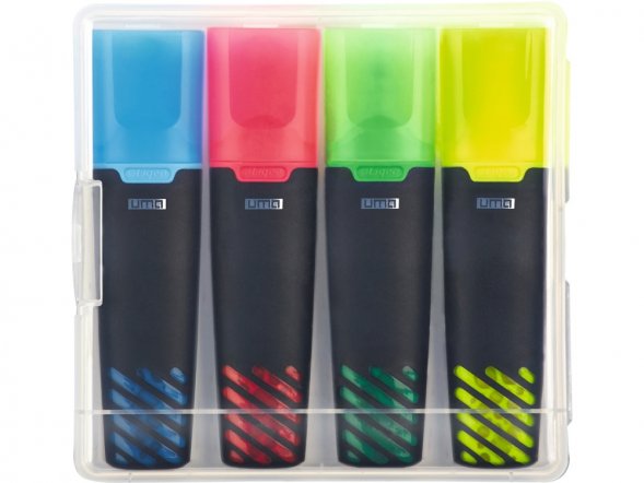 Набор жидких текстовых выделителей LIQEO HIGHLIGHTER 4er SET, цвета текстовых выделителей: желтый, 