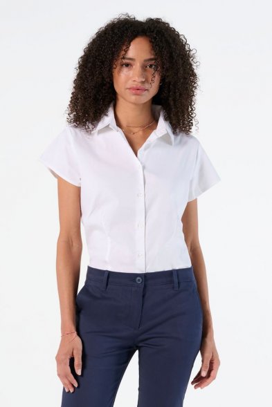 Рубашка женская с коротким рукавом Excess, белая 