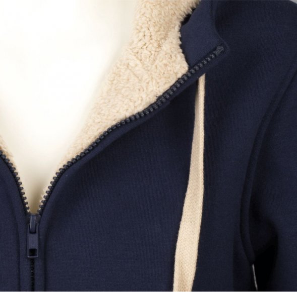 Толстовка унисекс на молнии Sherpa 280, темно-синяя 