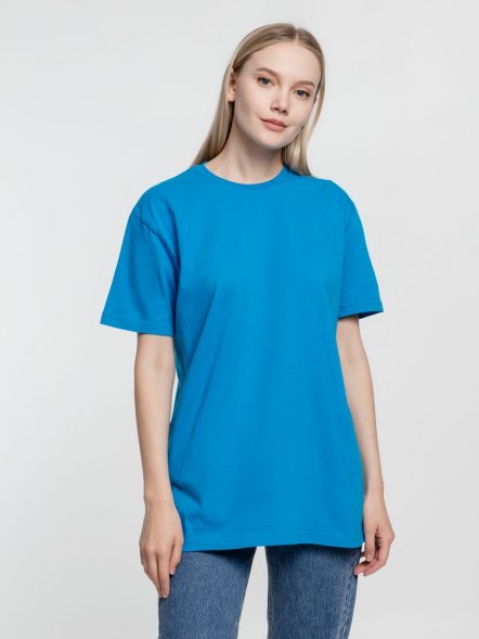 Футболка унисекс T-Bolka 160, бирюзовая 