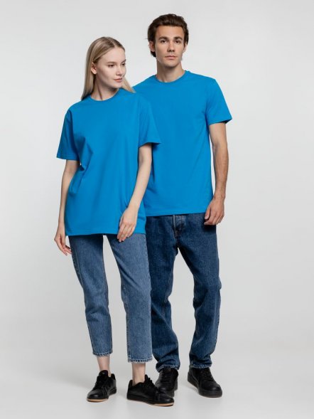 Футболка унисекс T-Bolka 160, бирюзовая 