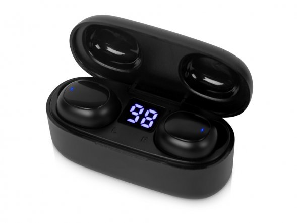 Беспроводные наушники TWS в кейсе Volts. Evolt, черный, пластик 