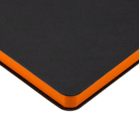 Ежедневник Bookmark, недатированный, черный с оранжевым 