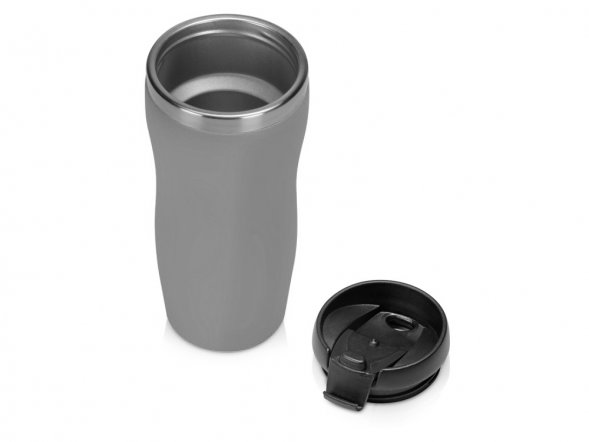 Термокружка Mony Steel 350 мл, soft touch, серый 