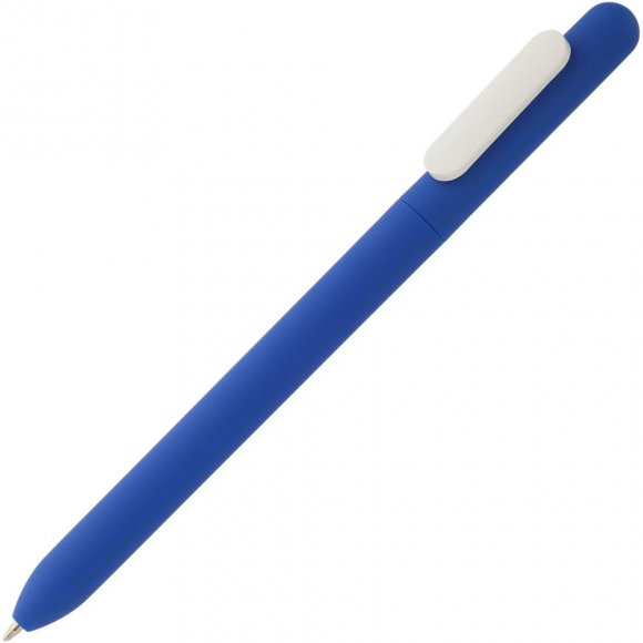 Ручка шариковая Swiper Soft Touch, синяя с белым 