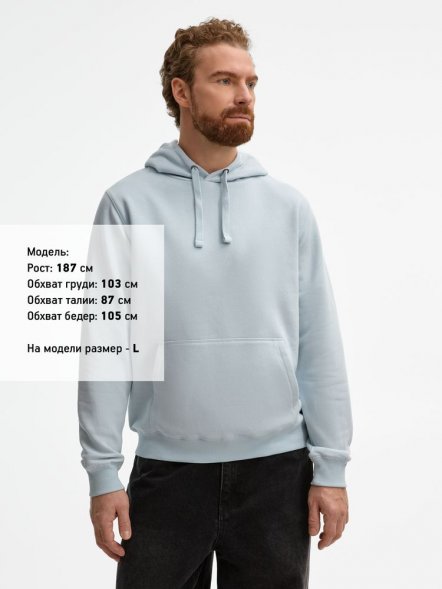 Толстовка унисекс Spencer, голубая 