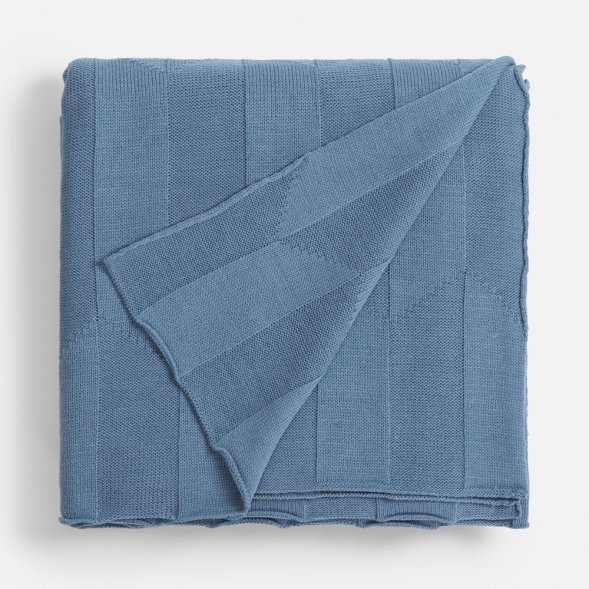 Плед Rombus, синий (дымчатый) 