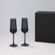 Подарочный набор 2 бокала для шампанского Black Edition в черной коробке 