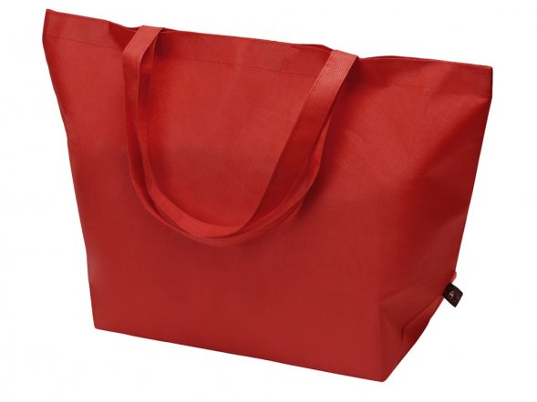 Сумка Reviver с донной складкой из нетканого переработанного материала RPET, красный 