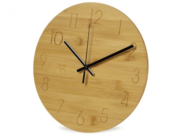 Настенные часы из бамбука Celeste, 8 мм, натуральный 