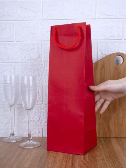 Пакет под бутылку Vindemia, красный 