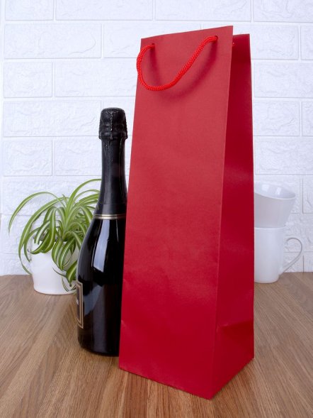 Пакет под бутылку Vindemia, красный 