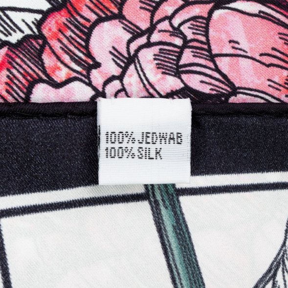 Платок шелковый Delicate, пионы 