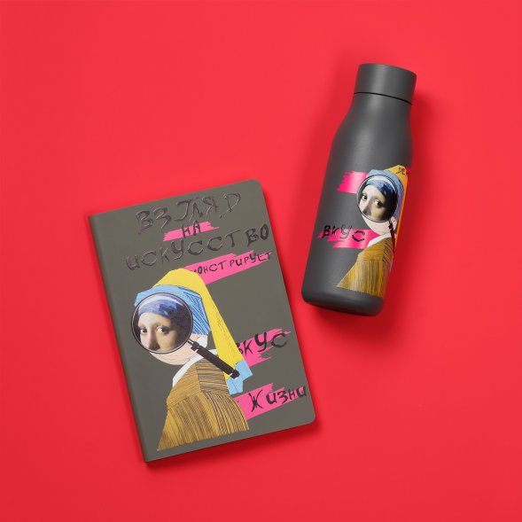 Ежедневник Spark недатированный, серый (с упаковкой, со стикерами) 