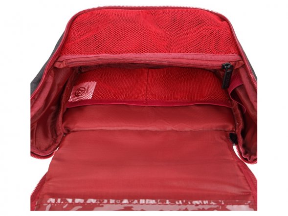 Несессер TORBER, дорожный, чёрный/бордовый, полиэстер 300D, 20 х 18 х 8 см 