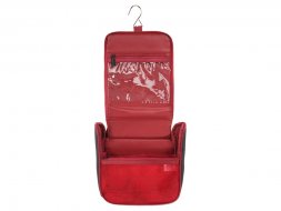 Несессер TORBER, дорожный, чёрный/бордовый, полиэстер 300D, 20 х 18 х 8 см