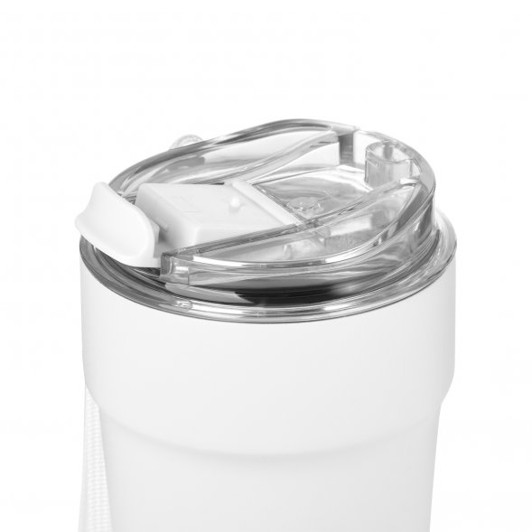 Термокружка вакуумная Monaco, белая 