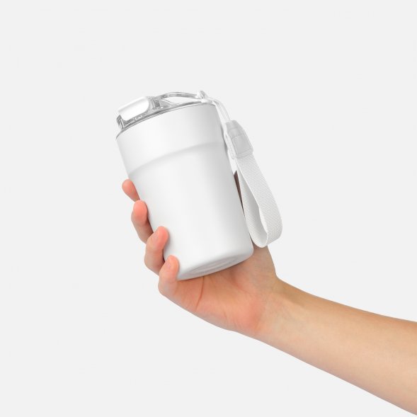 Термокружка вакуумная Monaco, белая 