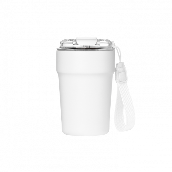 Термокружка вакуумная Monaco, белая 