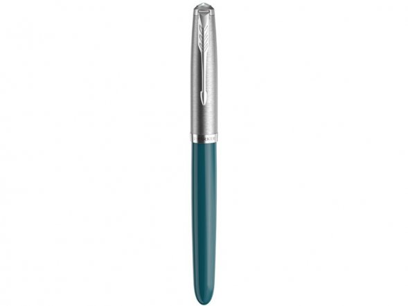 Перьевая ручка Parker 51 CORE TEAL BLUE CT, перо: F, цвет чернил: black, в подарочной упаковке. 