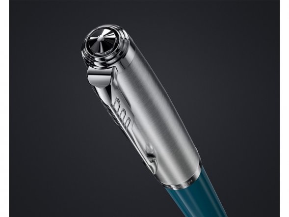 Перьевая ручка Parker 51 CORE TEAL BLUE CT, перо: F, цвет чернил: black, в подарочной упаковке. 