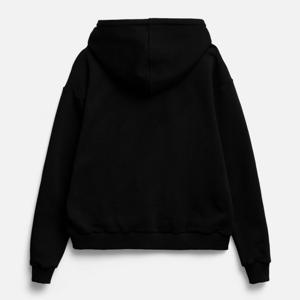 Толстовка унисекс оверсайз на молнии Zippy Terry, черная 