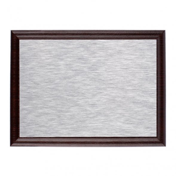 Плакетка Plaque, малая, вишня с серебристой пластиной 