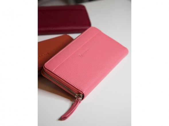 Кошелёк Cross Colors Flamingo, кожа наппа, фактурная, цвет розовый 