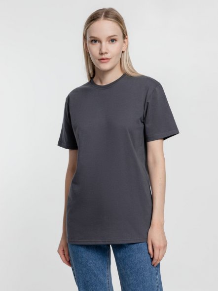Футболка унисекс T-Bolka 160, темно-серая (графит) 
